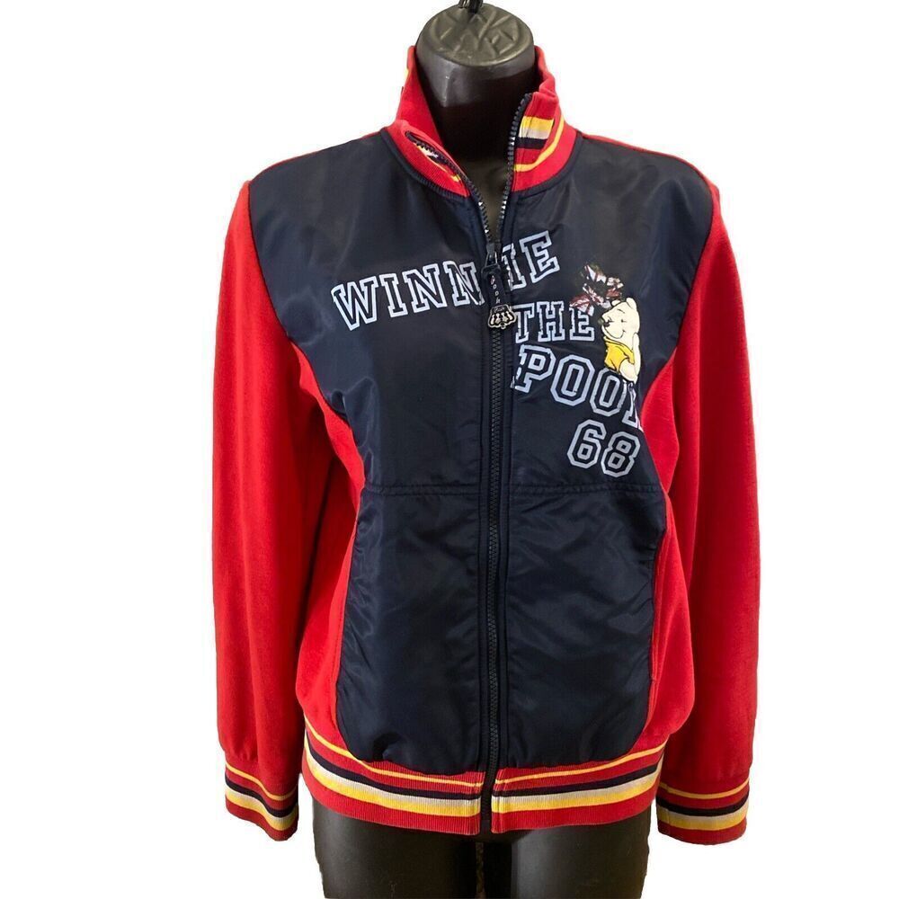 VTG 90s DISNEY Winnie The Pooh Bomber Varsity Jacket Large 170/92A Women Unisex